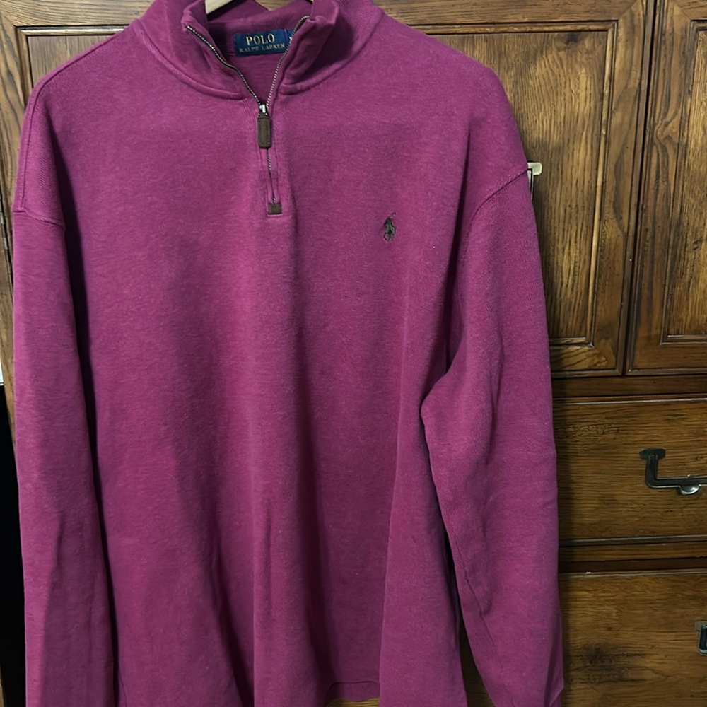 Polo Ralph Lauren 100% cotton zip sweater.